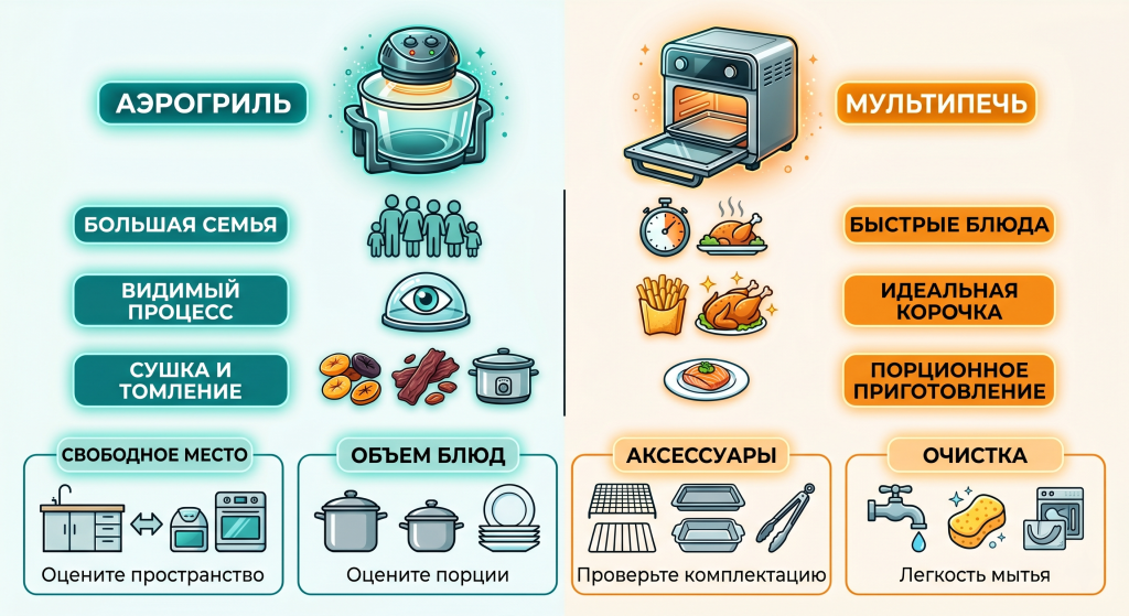 что лучше аэрогриль или мультипечь