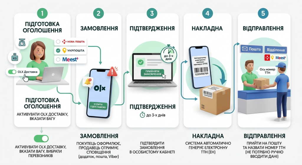 як працює олх-доставка для продавця