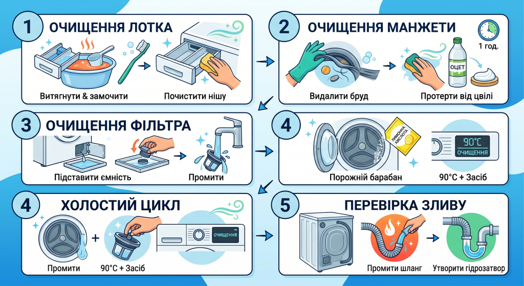 як прибрати запах з пральної машини