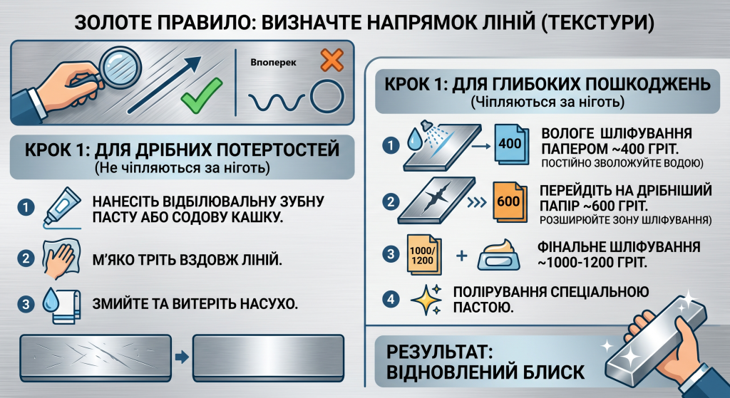 як відполірувати нержавійку