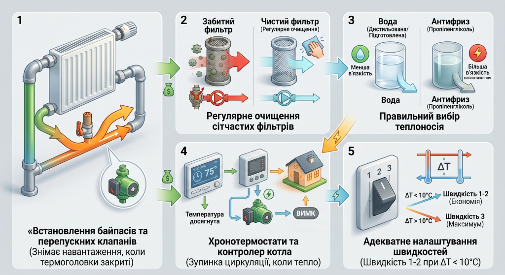 яка потужність циркуляційного насоса