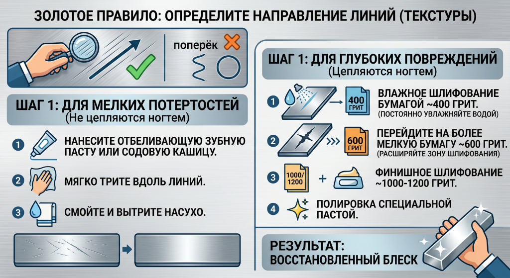 как отполировать нержавейку