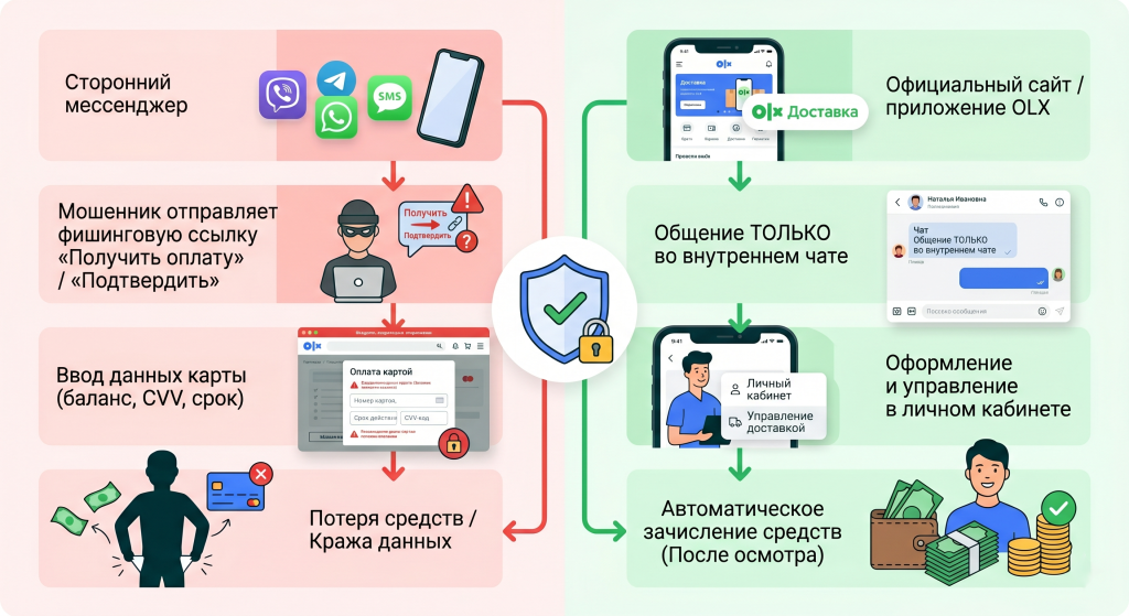 как отправить олх доставкой