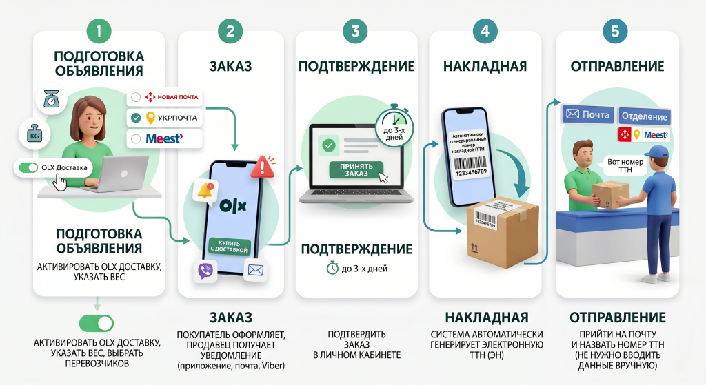 как работает олх-доставка для продавца