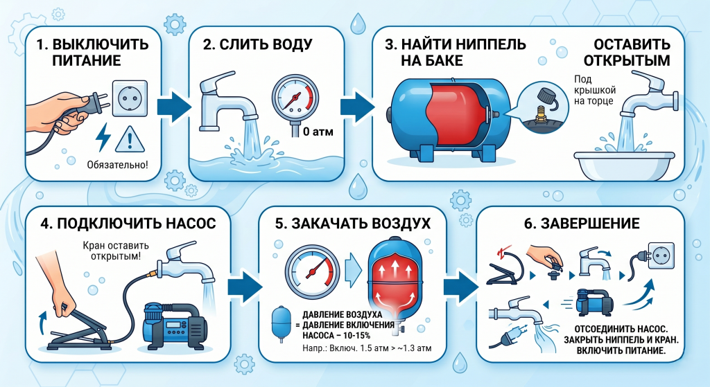 как увеличить давление воды в насосной станции