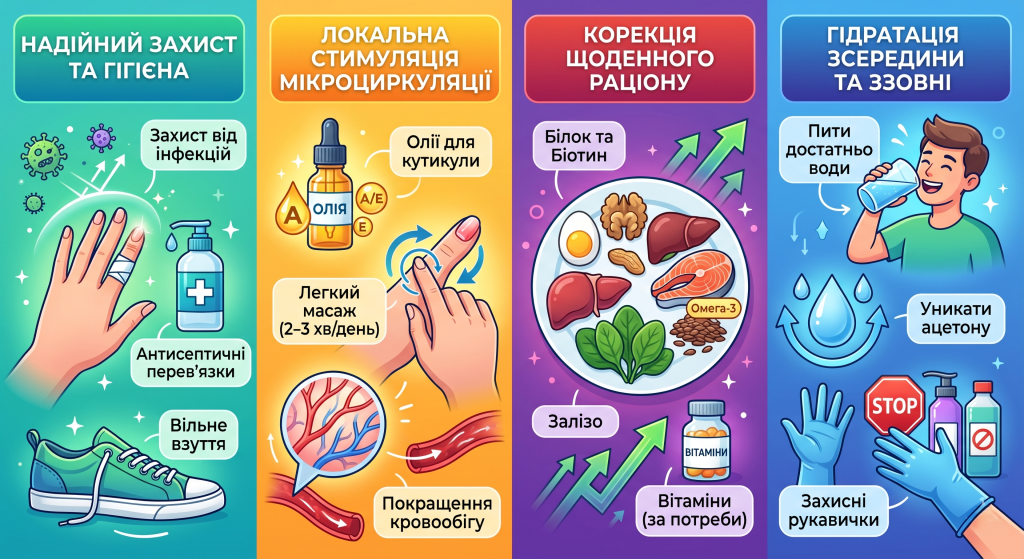 на скільки відростають нігті за тиждень