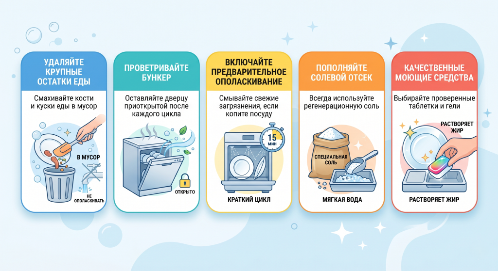неприятный запах из посудомоечной машины