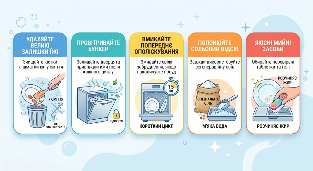 неприємний запах з посудомийної машини