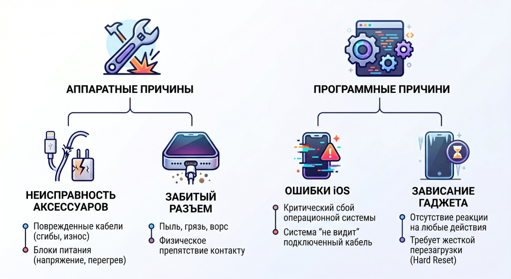 почему айфон не заряжается
