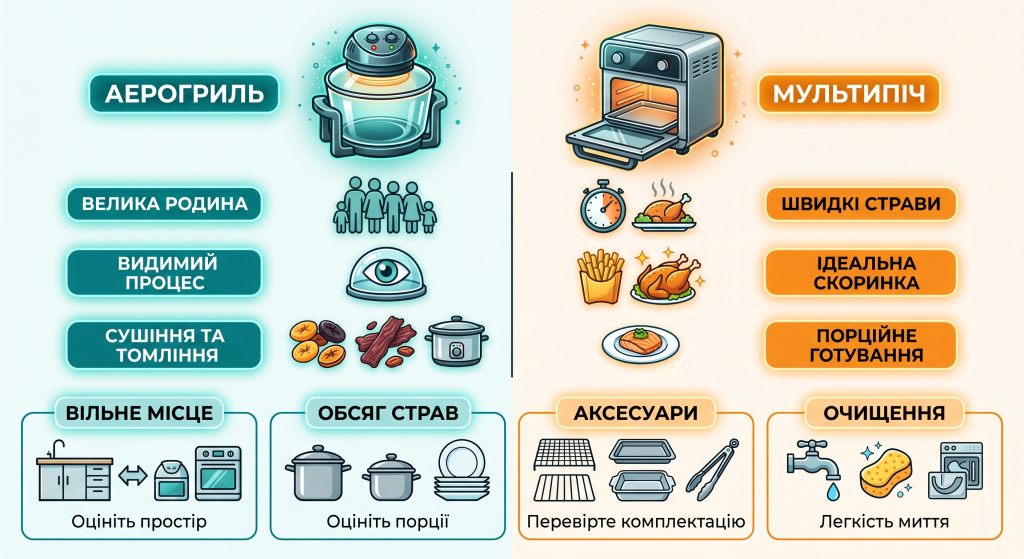 що краще аерогриль чи мультипіч