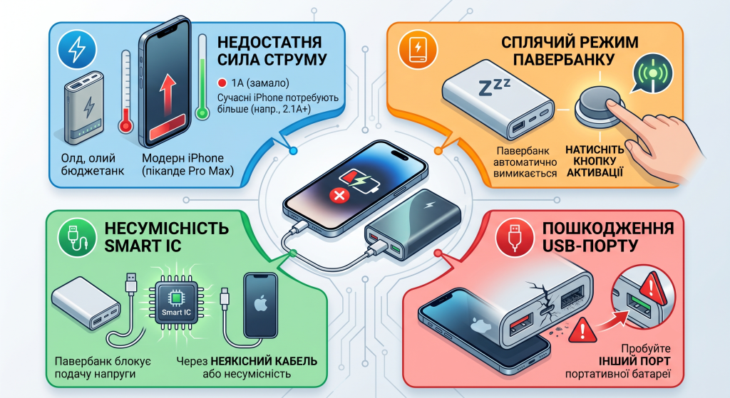 що робити якщо айфон не заряджається