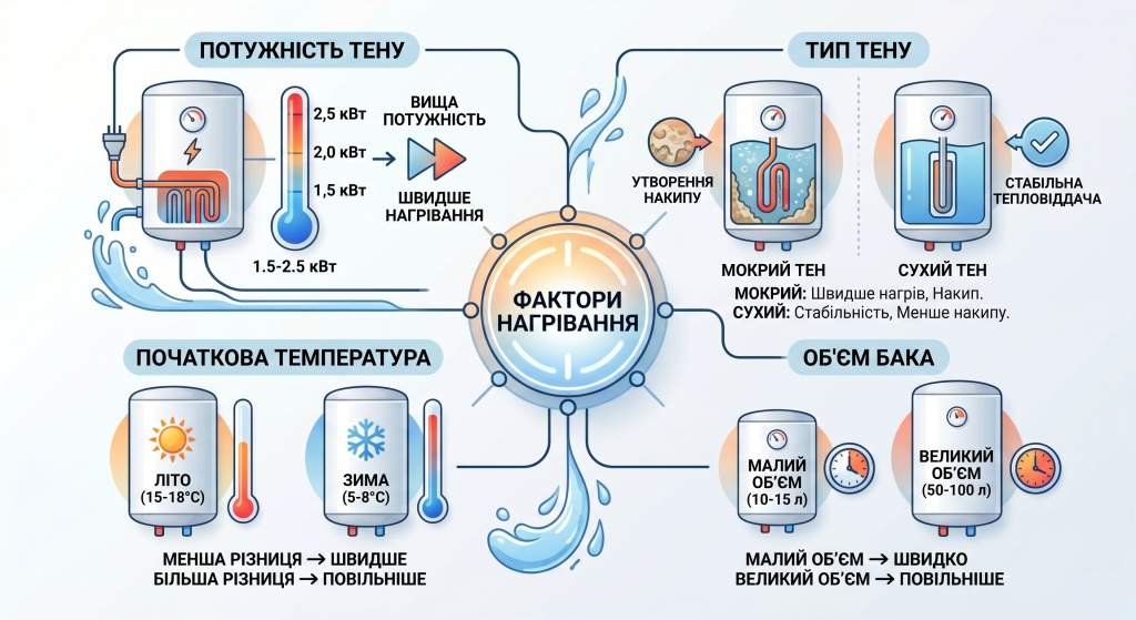 скільки гріється бойлер