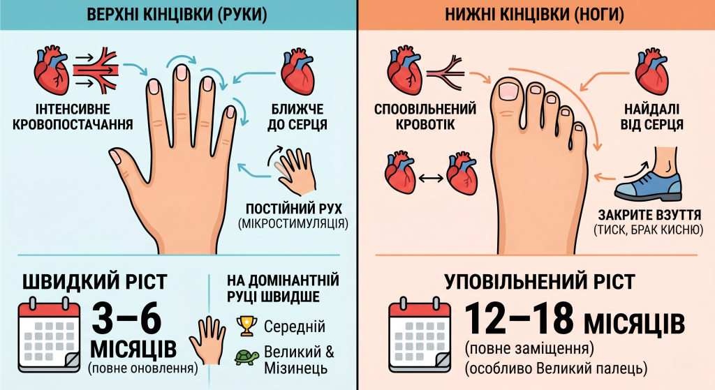 скільки відростає ніготь