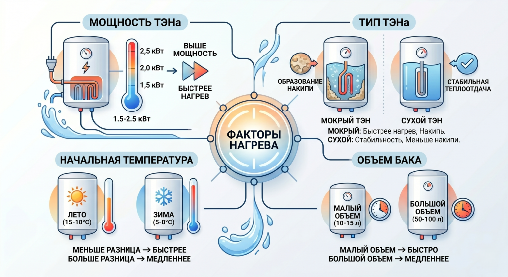 сколько греется бойлер