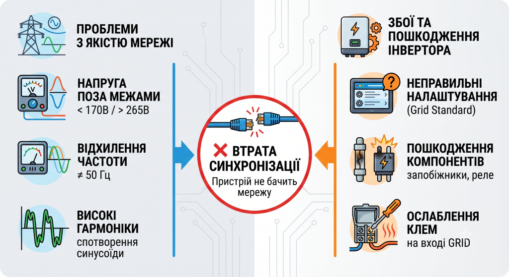 втрата синхронізації з мережею