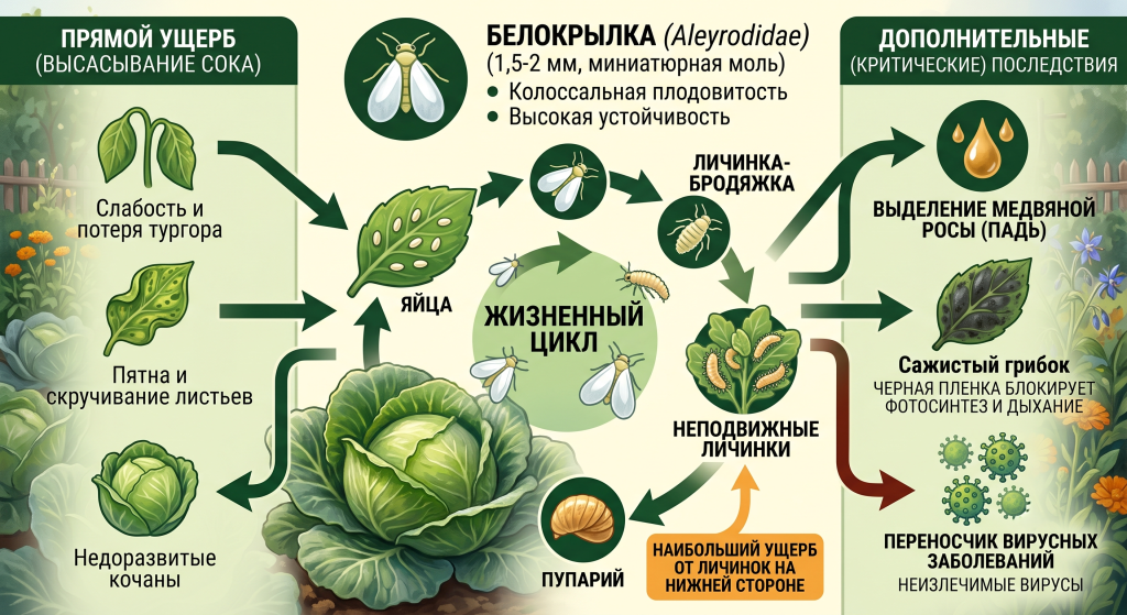чем кропить белокрылку на капусте