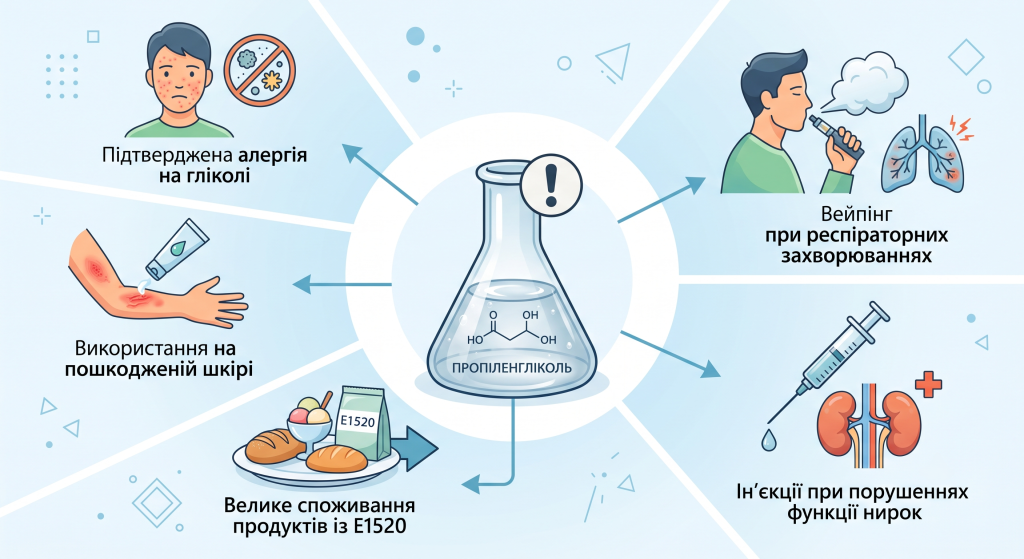 для чого використовується пропіленгліколь 