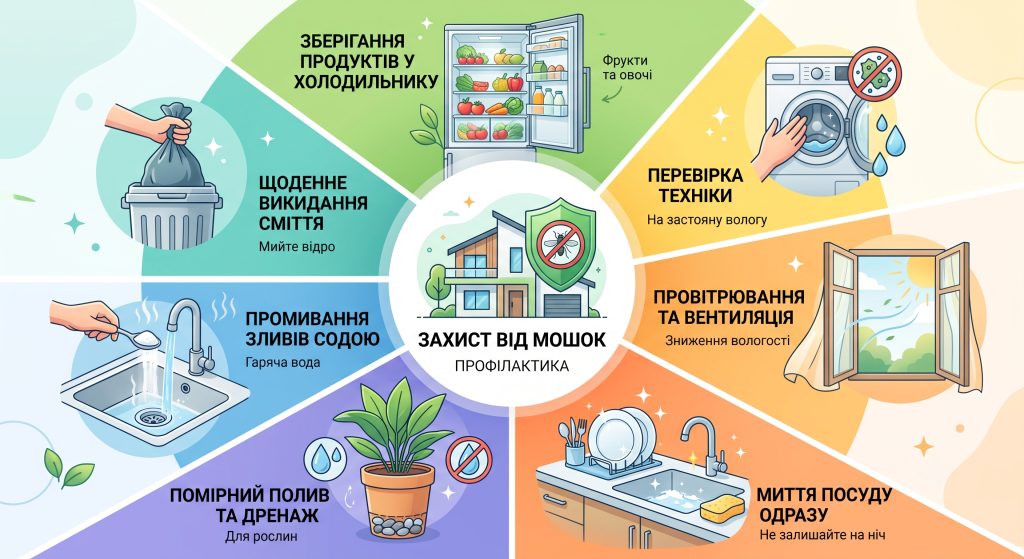 як вивести мошок з дому