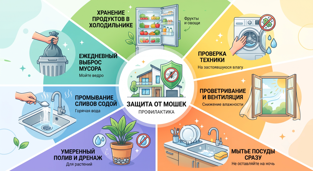 как вывести мошек из дома