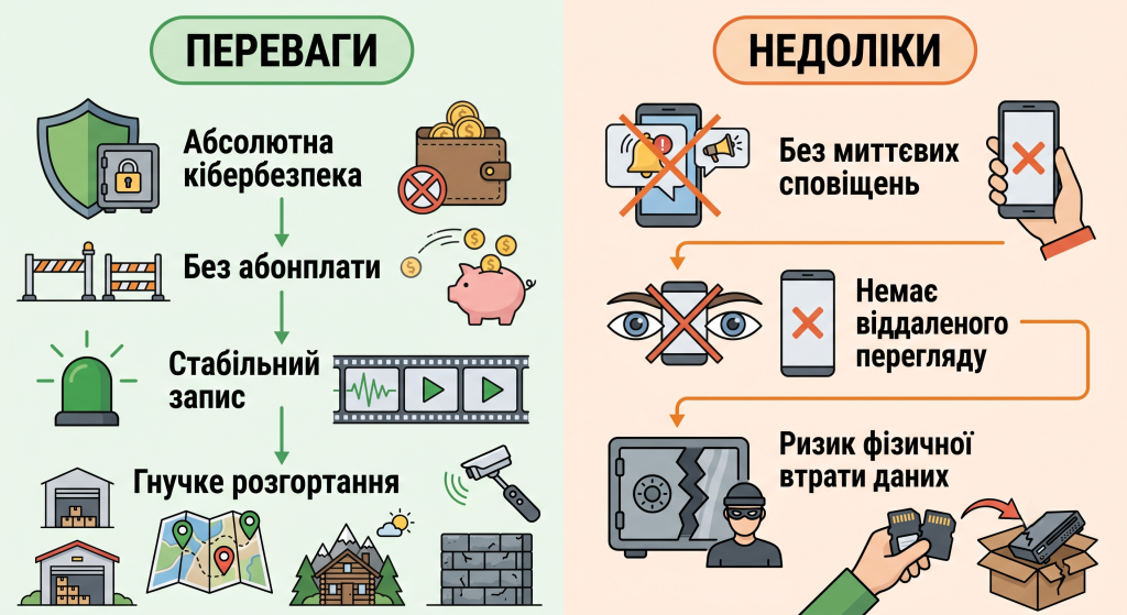 камера відеоспостереження без інтернету