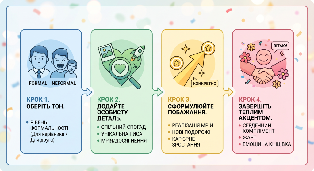 короткі привітання з днем народження своїми словами