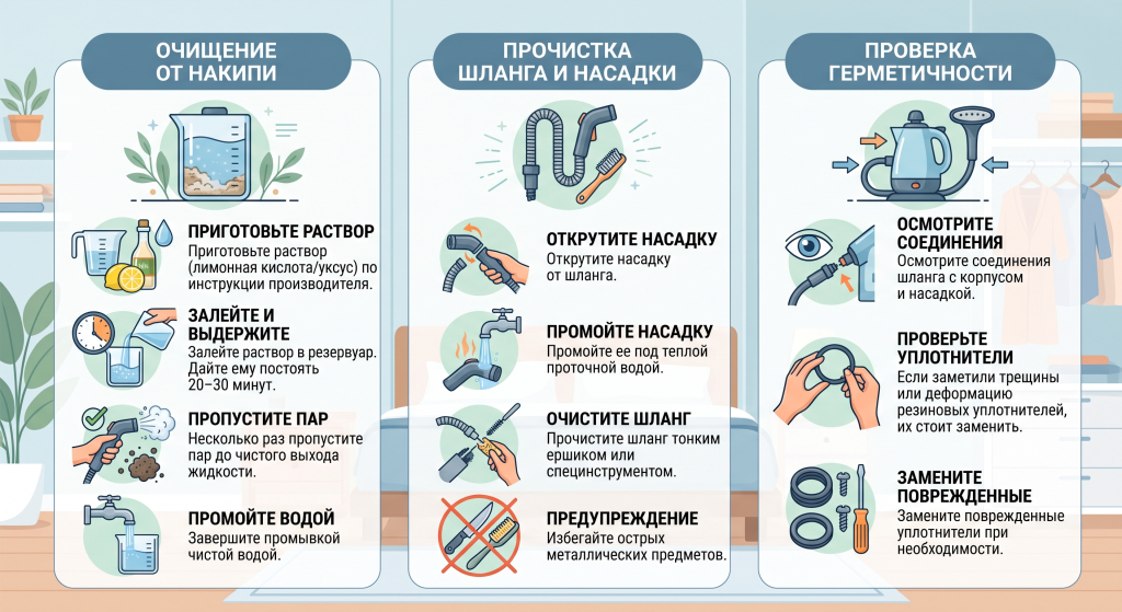 отпариватель не подает пар
