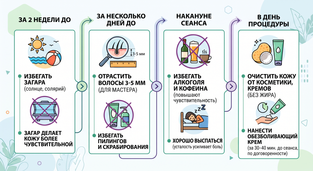 подготовка к электроэпиляции