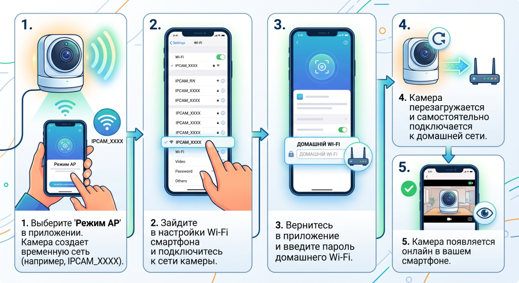 подключение вай фай камеры