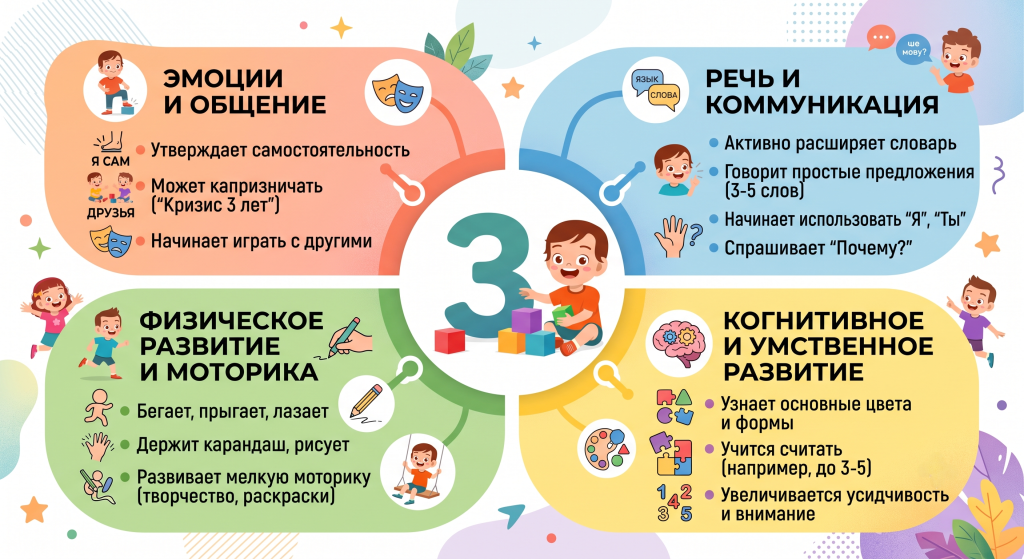 развитие ребенка в 3 года