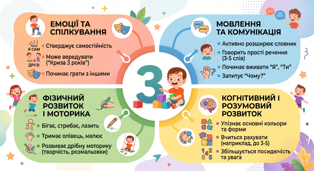розвиток дитини в 3 роки