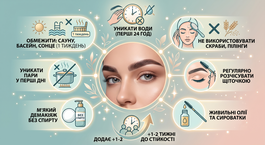 скільки часу тримається ламінування брів