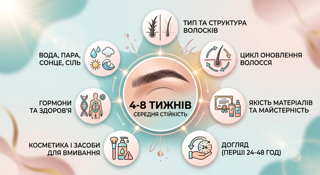 скільки тримається ламінування брів