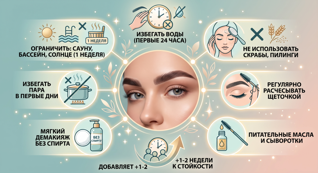 сколько времени держится ламинирование бровей