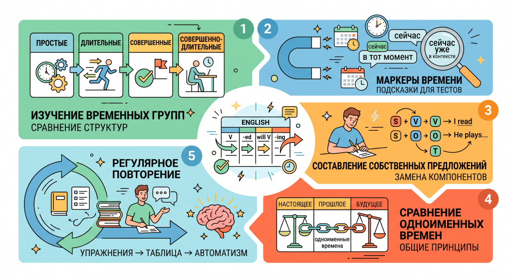 таблица с временами английского языка