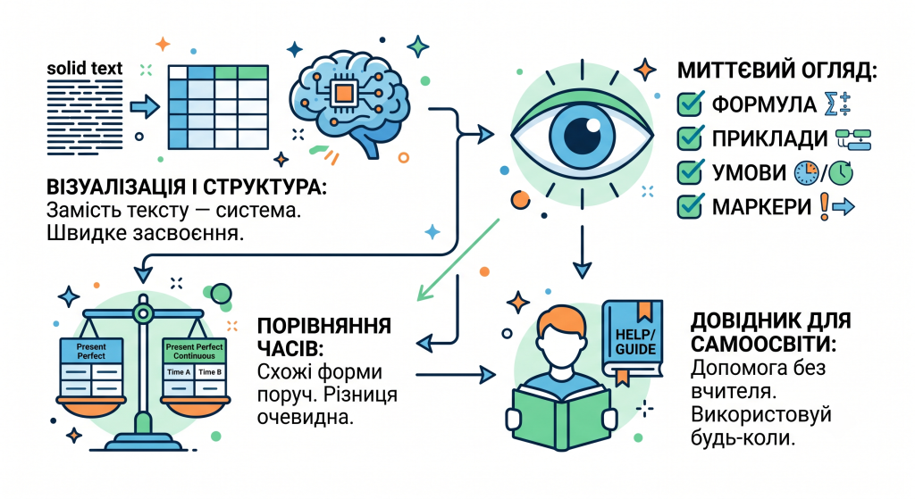 таблиці часів в англійській мові
