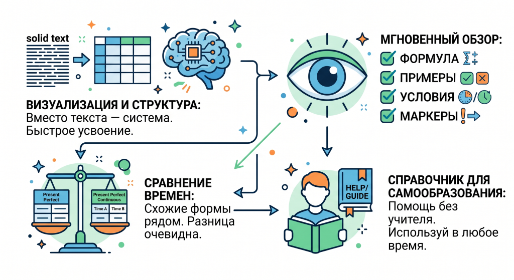 таблицы времен в английском языке