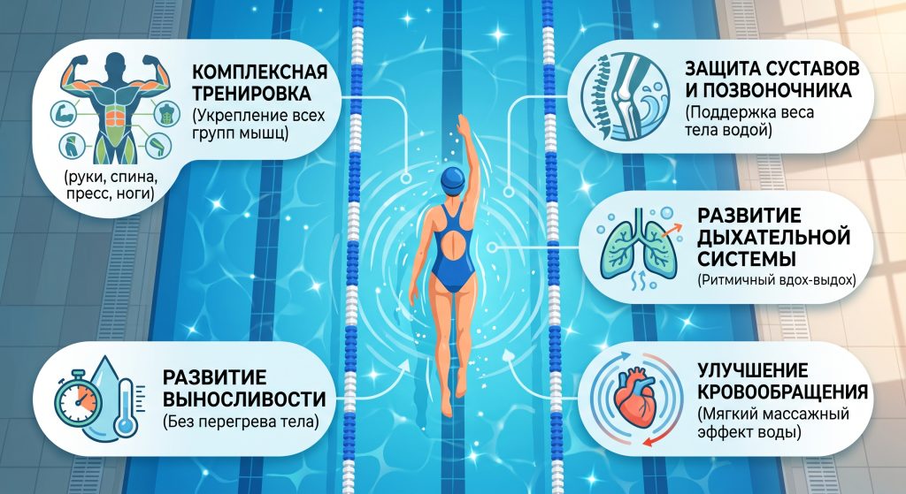 чем полезно плавание