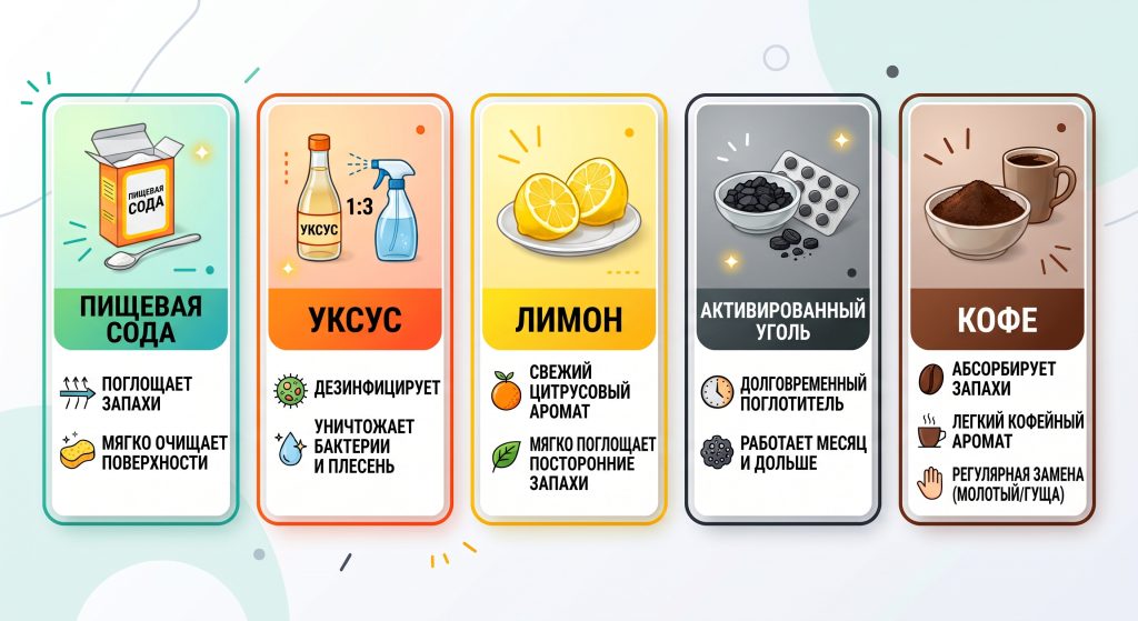 чем убрать запах в холодильнике