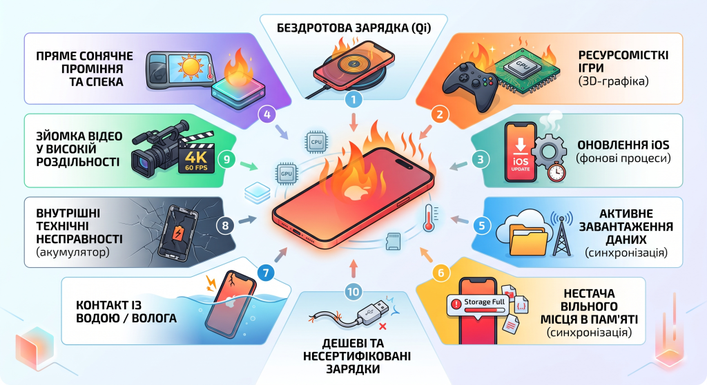 чому нагрівається айфон при зарядці