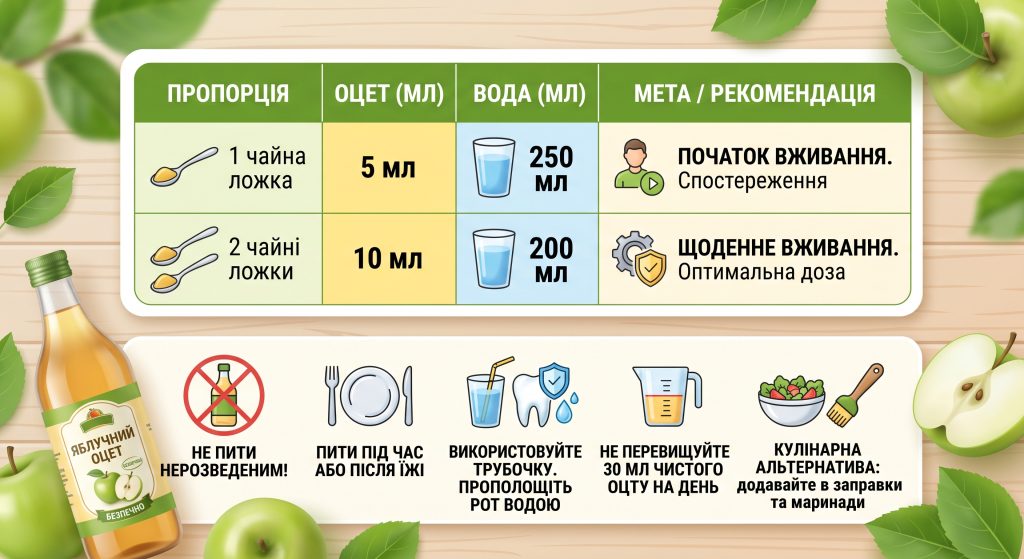 як вживати яблучний оцет
