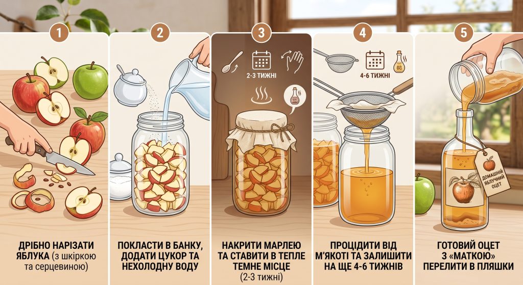 як зробити яблучний оцет