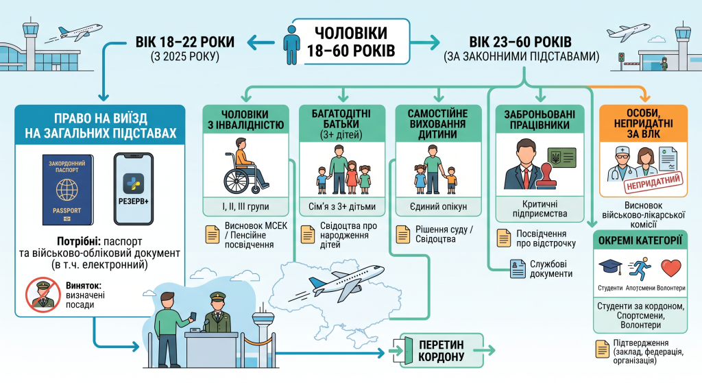 які документи потрібні для виїзду за кордон чоловікам