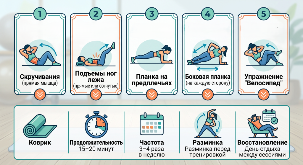 как качать пресс в домашних условиях