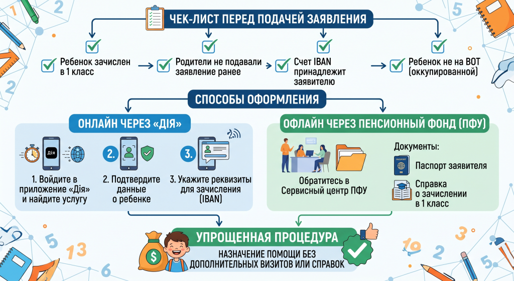 как оформить пакет школьника