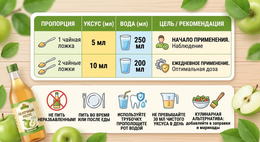 как употреблять яблочный уксус