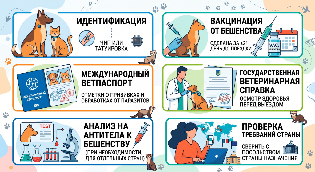 какие документы нужны для выезда с животными