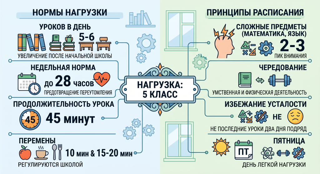 какие уроки будут в 5 классе