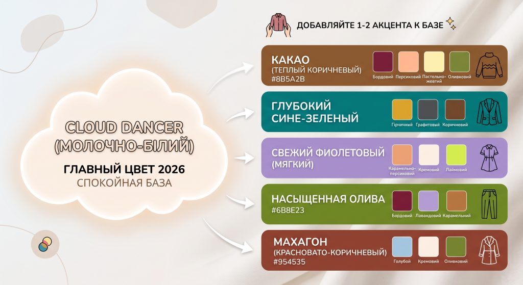 модные цвета августа 2026 года