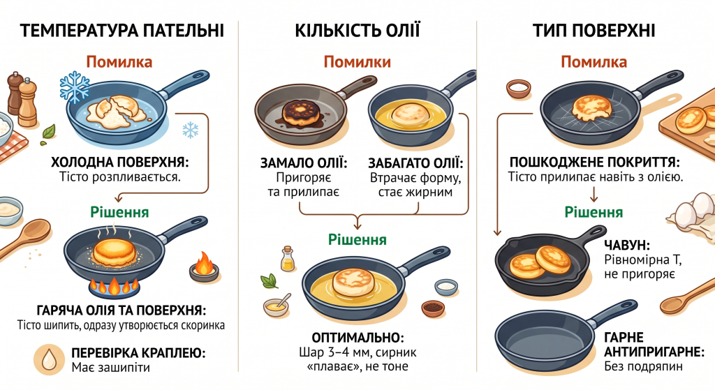 на чому краще смажити сирники