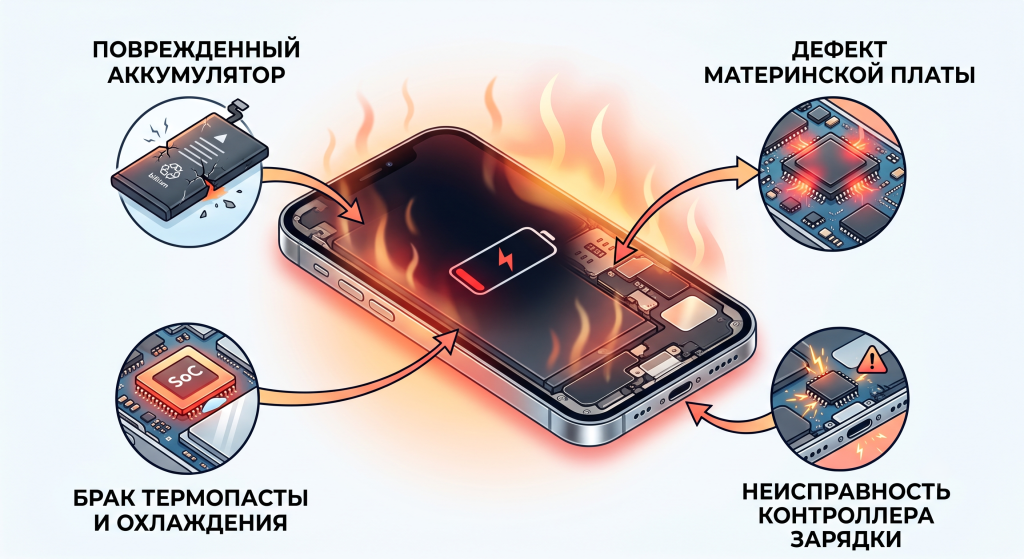 перегревается телефон